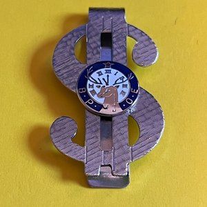 Vintage Silver Tone Elks Club $ Money Clip